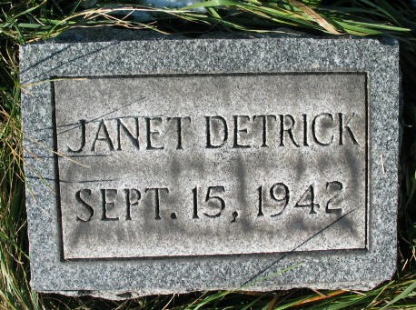 Janet Detrick tombstone